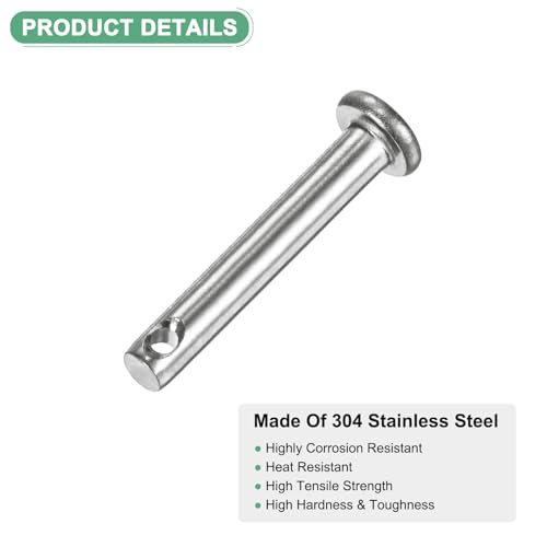 M METERXITY 20-Pack Single Hole Clevis Pins, M3 x 20mm 304 Stainless Steel Flat Head Clevis Pins for Mechanical Linkage/Fixed Parts/Ship Rigging, Link Hinge Pin Reusable - size: M3x20mm