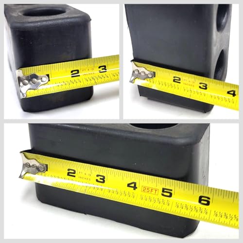 2X Rectangular 2 Hole 6" x 2-3/4" x 3" Molded Dock Bumper Semi Truck Trailer (IMXGT-2044)