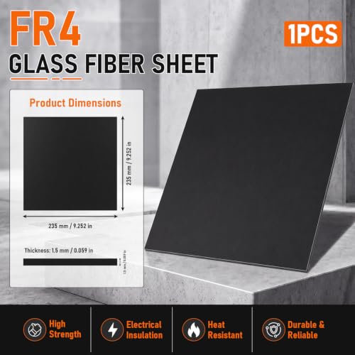 Pangda Fr4 G10 Fiberglass Sheet for 3D Printing Material 235x235x1.5mm