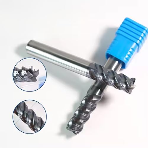 1mm-12mm 4-Flute Carbide Square End Mill Set, AP Coating, 9-Pack - size: 1mm-12mm