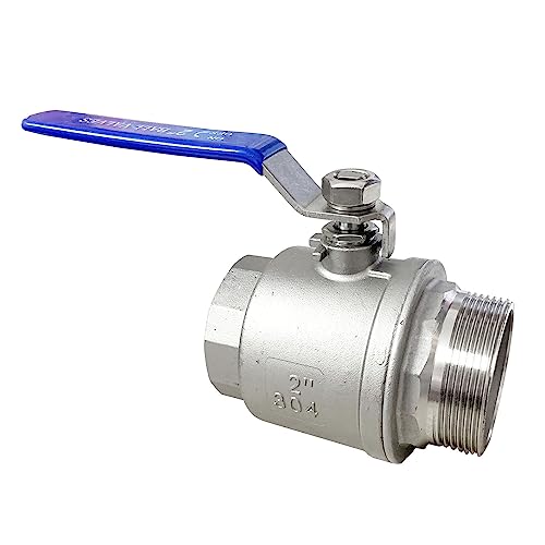 2" Male to Female Thread Full Port Ball Valves NPT 304 Stainless Steel for Water Oil Gas WOG1000 - size: 2 Inch