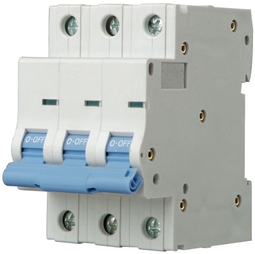 Dayton 5ZUY6 Mini Circuit Breaker, B Curve, 3P, 20A, 480V