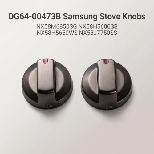 DG64-00473B Stove Knob for Samsung Gas Stove knobs with Samsung Range Oven NX58K7850SG NX58M6850SG NX58J7750SG NX58J5600SG 5 Pack
