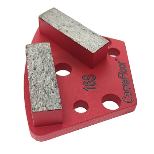 Trapezoid Diamond Metal Grinding Shoes for Concrete Floor, Compatible with ASL/Warrior/Iron Horse Grinders, 16 Grit Soft Bond, 9PCS - style: Soft Bond