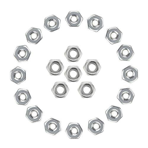 120 Pieces 10#-32 Nylon Insert Hex Lock Nuts, 304 Stainless Steel - size: 10-32 (120 pcs)