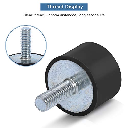 Rubber Shock Absorber Mounts Set of 4 Rubber Isolator Mounts with Studs M6 Anti Vibration Silentblock for Car Boat