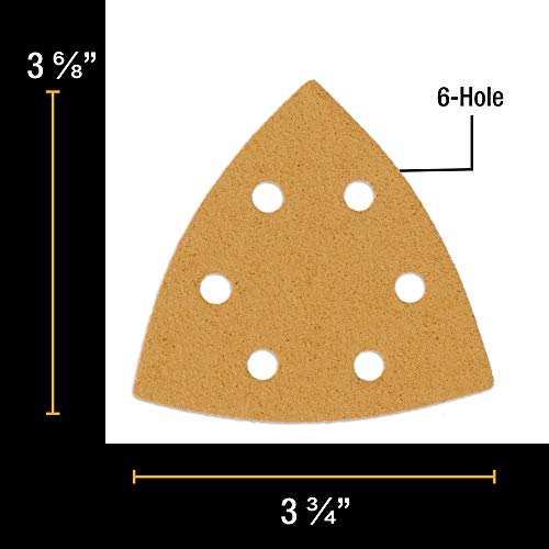 Dura-Gold Premium Triangle Mouse Sanding Sheets - 80 Grit (Box of 24) - 6 - size: 80-Grit