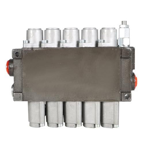 5 Spool Adjustable Hydraulic Directional Control Valve Monoblock Valve for Tractor Loader 13GPM 3600 PSI