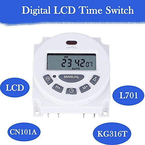 Digital Programmable Timer Control Power Timer 220V LCD Display Relay Switch Electric On Off Timer 2PCS - size: 220V