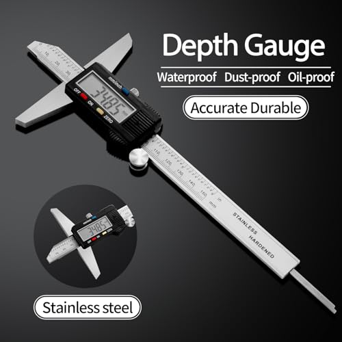 Digital Depth Caliper Electronic Depth Gauge Caliper Depth Rule for Accurate Depth Measurement and DIY Use 0-150mm 0.01mm