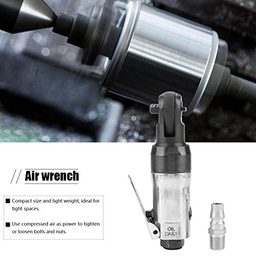 Air Ratchet Mini Palm Air Wrench Pneumatic Ratchet 1/4 or 3/8 Inch Composite Drive Straight Shank Air Ratchet Wrench(3/8")