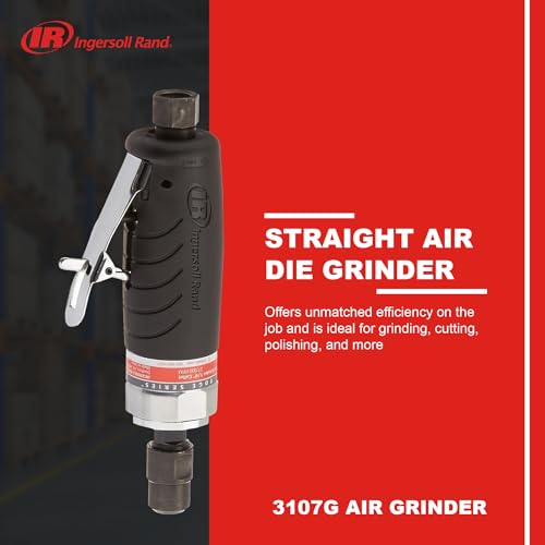 Ingersoll Rand 3107G 1/4-Inch Straight Air Die Grinder with Ergonomic Grip - style: Straight
