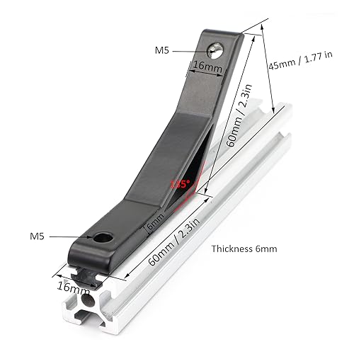 8 Sets 135 Degree 2020 Aluminum Extrusion Accessories Angle Bracket - style: 135D20-8P