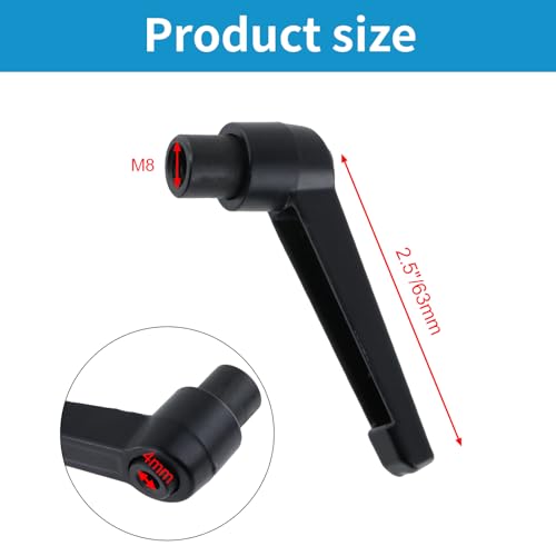 Clamping Lever Handles M8 Push Button Ratchet Lever Female Threaded Stud Adjustable Handles Hand Knobs, 2.5" Lever Length -6pcs - size: M8