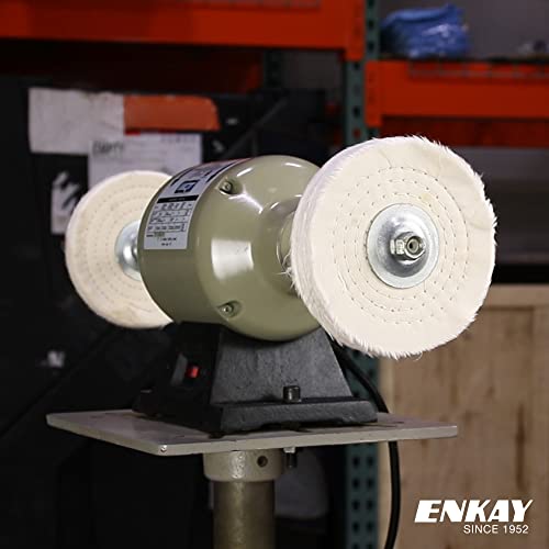ENKAY - 6" Extra Thick Spiral Sewn Buffing Wheel (80 Ply)