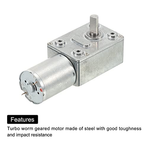 MECCANIXITY DC 6V 150RPM Turbo Worm Geared Motor 6mm D Shaft High Torque Gear Box Reduction Electric Motor - size: 150RPM, style: DC 6V