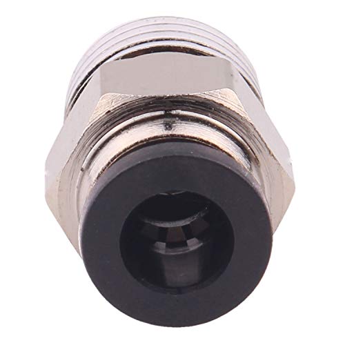 Push to Connect Tube Fitting, Male Straight - 1/4" Tube OD x 1/8" NPT Thread, Pack of 10 - size: 1/4" OD x 1/8" NPT, style: Pack of 10