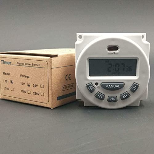 Digital Programmable Timer Control Power Timer 12V LCD Display Relay Switch Electric On Off Timer 2PCS - size: 12V