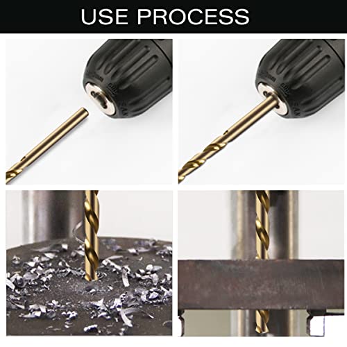 Narwhal 5/64 Inch Cobalt Drill Bits (13 Pack - Industrial Grade M35 Cobalt) 1-7/8" Length & 135 Degree Split Point for Drilling Into Metal, Hardened & Stainless Steel, Cast Iron, & More! - size: 5/64 in