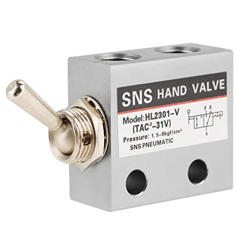 Pneumatic Toggle Valve, 3 Position 2 Port 1/8 Thread