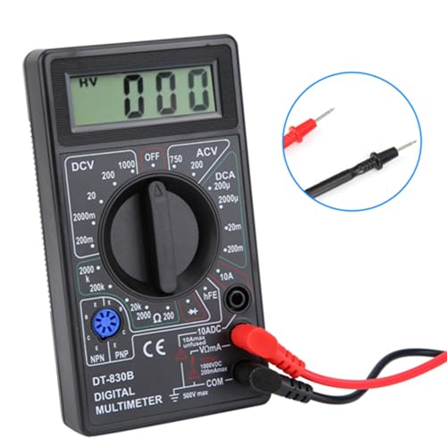 Digital Multimeter, DT-830B Multifunctional Portable LCD Digital Multimeter Amp Volt Ohm Tester Voltmeter Ohmmeter Meter for Laboratories, Factories