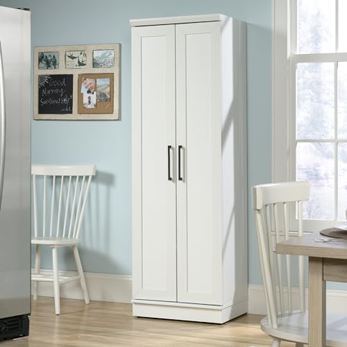 Sauder HomePlus Storage Cabinet/ Pantry cabinets, Soft White finish - color: Soft White