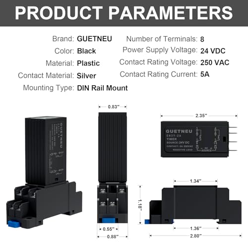 LCD Digital Display Relay, 8-Pin 24 VDC DPDT - size: 8-Pin 24 VDC