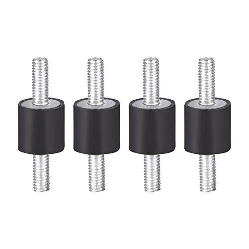 uxcell Rubber Mounts Vibration Isolator M3 D8xH8 Black 4Pcs - size: M3x8mm 8x8mm