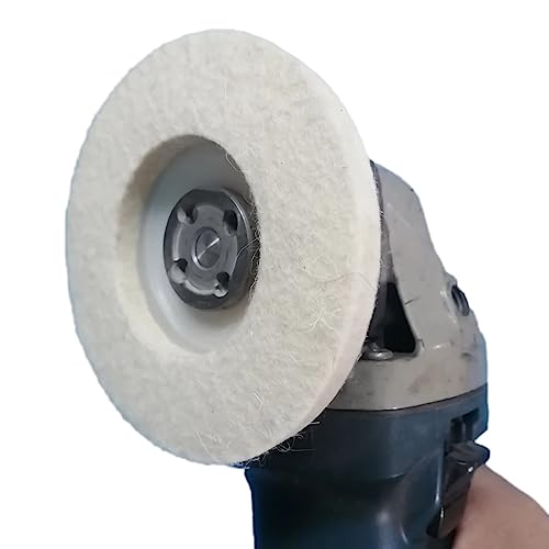 5 Pcs 4.5 Inch Wool Felt Polishing Wheel Disc,Wool Polishing Wheel Disc for 7/8 Inch Angle Grinder, for Metal Aluminum,Stainless Steel, Chrome, Jewelry, Wood, Plastic, Ceramic, Glass - style: 5pcs 4.5"