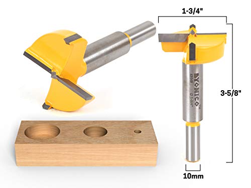 YONICO 43049C 1-3/4-Inch Diameter Carbide Forstner Drill Bit 10mm Shank - style: 1-3/4" Diameter