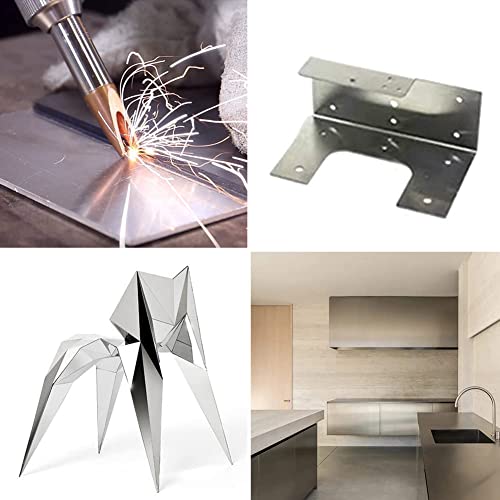 304 Stainless Steel Sheet, 24 Gauge 0.02" Thickness x 8" Width x 8" Length, 304 Stainless Steel Metal Strip Plate (Brushed Finish) for Industry, Machinery, DIY Engineer, Home Decoration, 2 Pcs - size: 8"W × 8"L, style: 24Ga Thickness