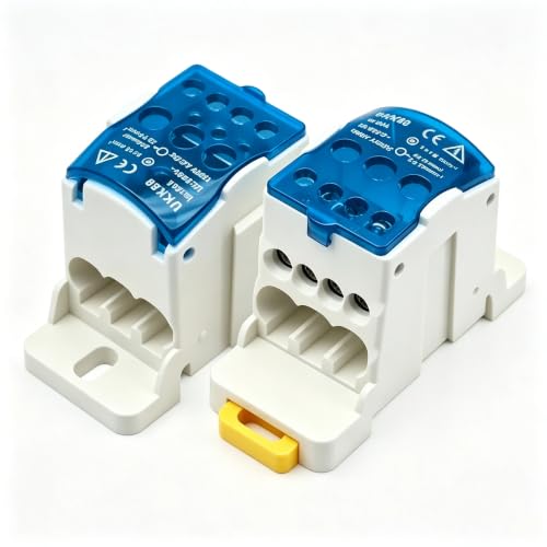BORDSTRACT 690V 80A DIN Rail Distribution Box(Blue, 80A) - color: Blue, size: 80A