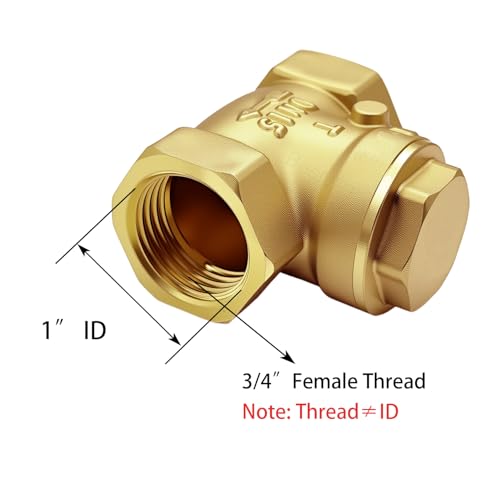 3/4"G Brass Horizontal Check Valve,Non Return Swing Check Valve - size: 0.75 Inch
