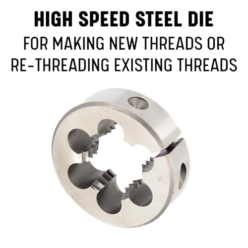 Drill America m12 X 1.25 1"OD High Speed Steel Round Die, DWT Series - size: m12 x 1.25, style: 1" OD, Standard