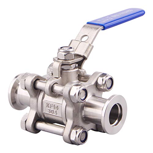 DERNORD Vacuum Ball Valve 304 Stainless Steel Clamp Valve with Locking Device (KF-16) - size: KF-16