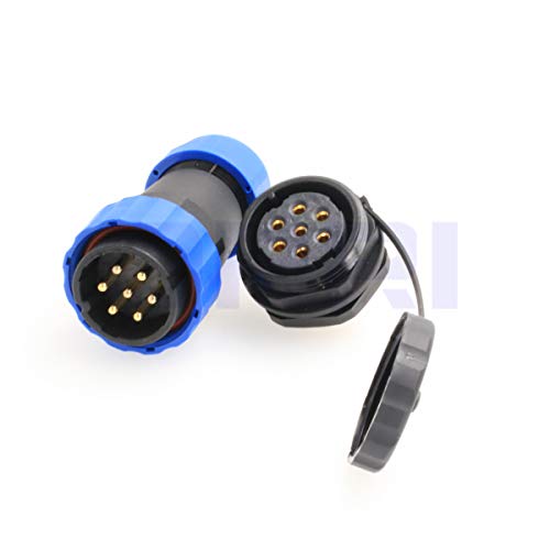 HE29 7pin 28mm Chassis Panel Mount 25A Male Plug Female Chassis Socket Waterproof IP68 (7 pin) - size: 7 pin