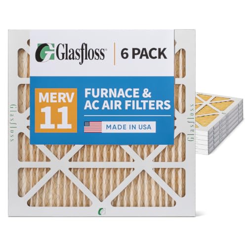 Glasfloss ZL 14x14x1 MERV 11 AC Furnace Pleated Air Filters. Box of 6 - size: 14x14x1 | 1" Filters | 6 Pack