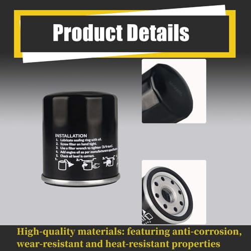 52114 Hydraulic Oil Filter Compatible with Hydro-Gear ZT-2800 ZT-3100 ZT-3200 3400 3600 Transaxles Replaces for To-ro 109-3321 Gravely 21545100 Bad-Boy 063-1050-00 (black-1) - color: black-1