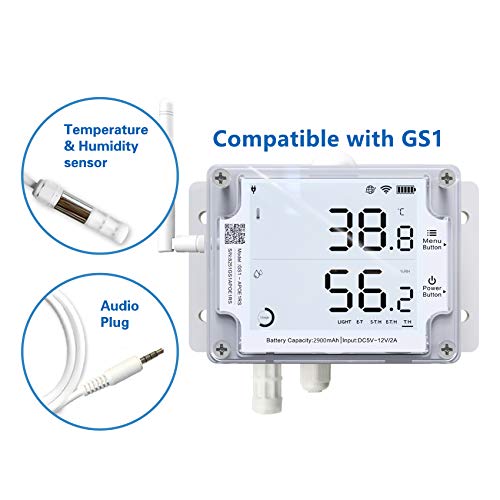 TH30S-B External Temperature and Humidity Probe, Monitor -40 to 80 C, 0 to 100% RH, Audio Plug Connector,(Matches with Our GS1-AETH Device only) - style: Audio plug