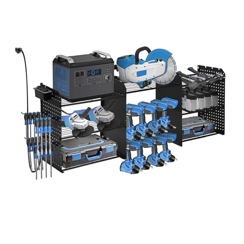 Power Tool Organizer Wall Mount, 3-Layer Heavy-Duty Metal Rack