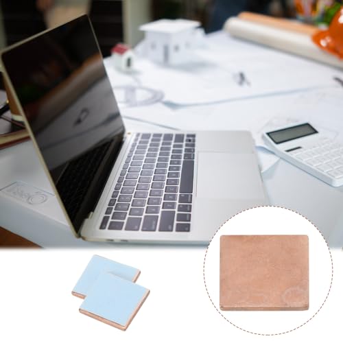 MECCANIXITY Heatsink Copper Sheet Shim, 1.5mm Thickness 15 x 15mm Pad with Thermal Conductive Adhesive Tape for Desktop Computer CPU Cooling Patch 5 Set - size: 1.5mm