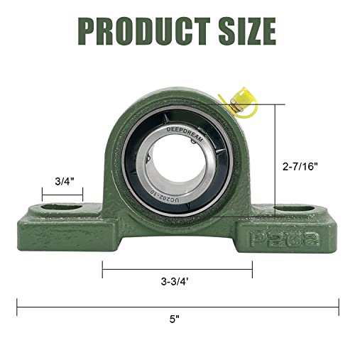 10 PCS UCP202-10 5/8 inch Pillow Block Bearing Mounted Pillow Block Bearing 5/8" Inside Diameter - size: UCP202-10-10pcs