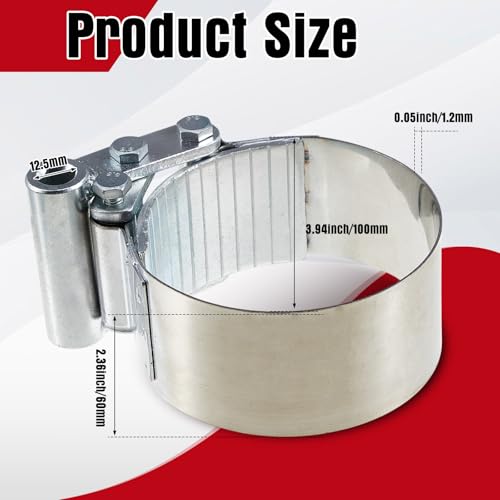 Yaocom 2 Pieces 3-3/4 to 4-1/2 Heavy Duty Oil Filter Wrench Use with 1/2 Square Drive, Air Dryer Diesel Truck Large Oil Filter Wrench
