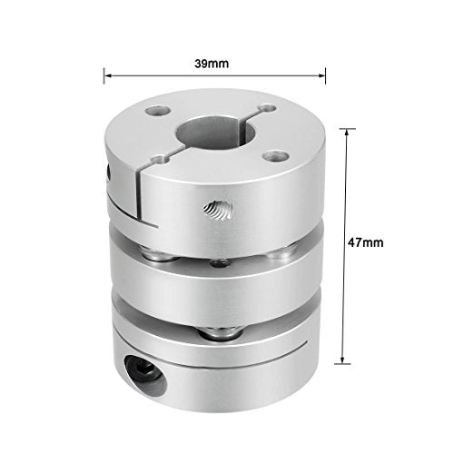 uxcell 12.7mmx15mm Clamp Tight Motor Shaft 2 Diaphragm Coupling Coupler - size: 12.7-15mm