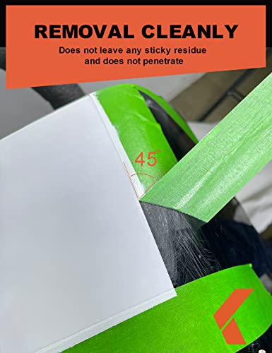KREFINISH Painters Tape for Car - Green No Residue Automotive Masking Tape - Heat Resistant for Paint Booth, 0.7 Inches X 60 Yards, 12 Rolls - size: 0.7in-12rolls
