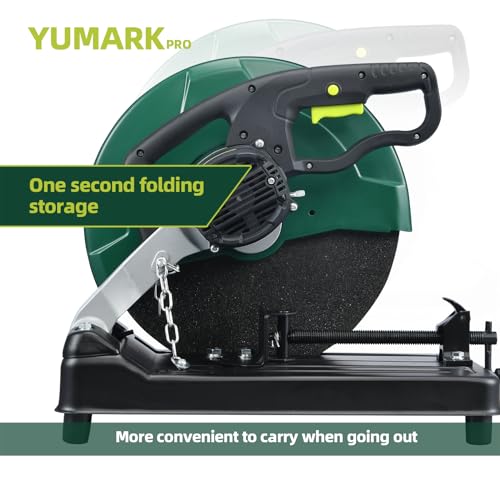 Abrasive Chop Saw, 2200W 3800RPM Steel Cutting Machine, Metal Cutting Saw with 14in Blade for Rebar, Angle Steel, Hollow Pipe Cutting