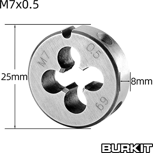 Burkit M7 X 0.5 Tap and Die Set Right Hand - size: M7x0.5