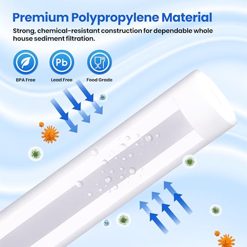 5 Micron Sediment Filter 20x4.5 Whole House Cartridge (3 PK) - size: 3 Count