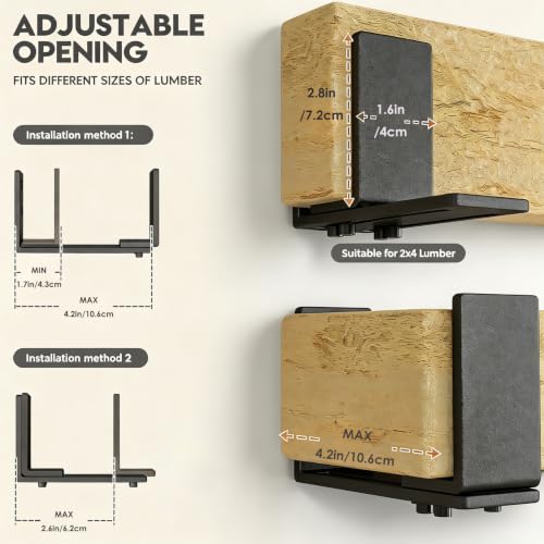 Adjustable Door Barricade Brackets, Door Security Brackets, 2pcs