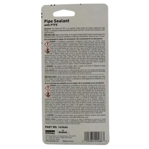 Dynatex Pipe Sealant w/PTFE 1.69 oz Bottle (6 Pack)